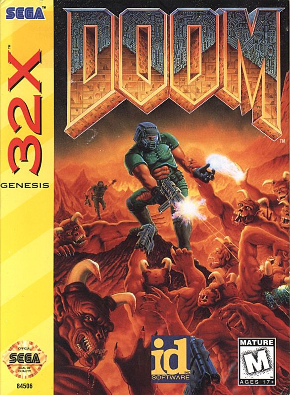 Doom box art for Sega 32X
